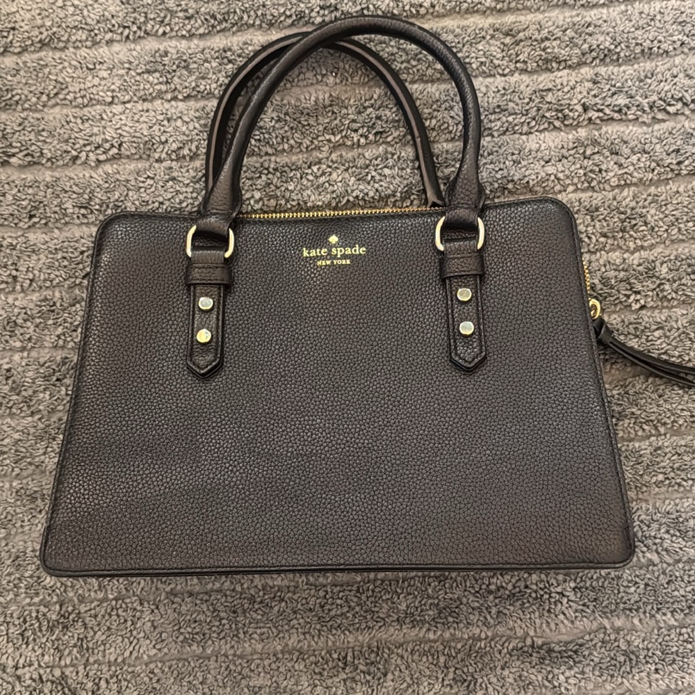 Kate Spade Black Textured Tote